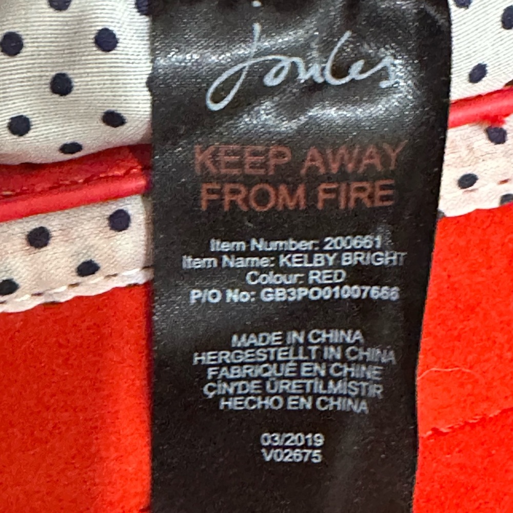 Joules Red Leather Crossbody Bag - Picture 7 of 10